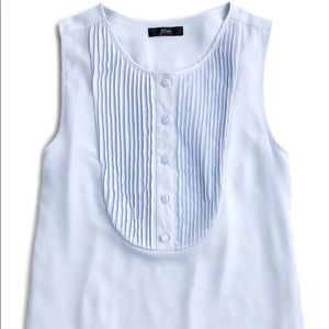 NWT J. Crew Drapey Sleeveless Tuxedo Top, Small